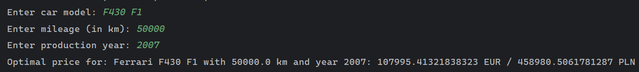 Exact Price Prediction Code