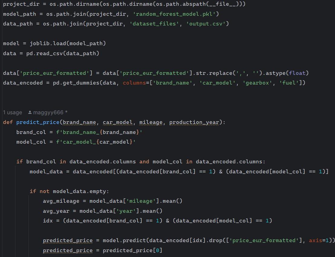 Price Prediction Step 1